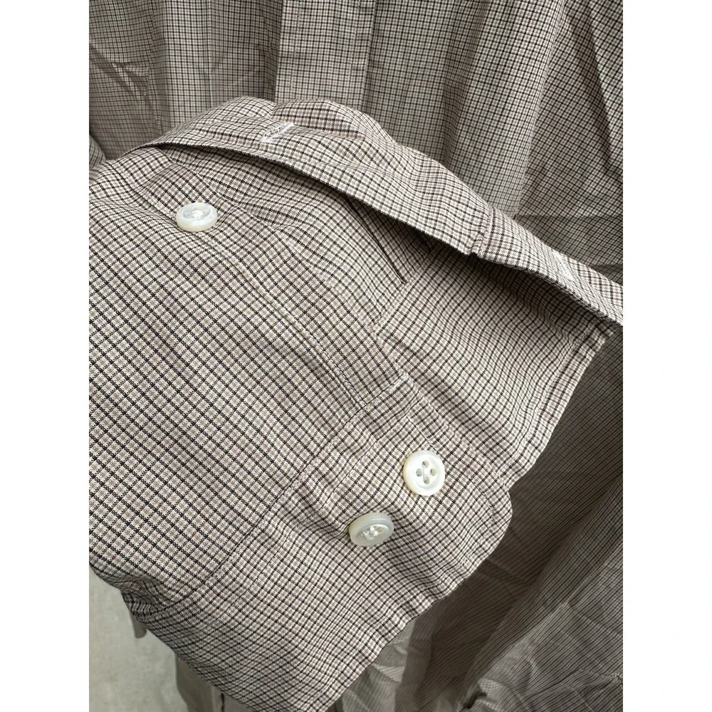 Polo Ralph Lauren Yarmouth‎ cotton Shirt Men 17 32/33 Brown Long Sleeves